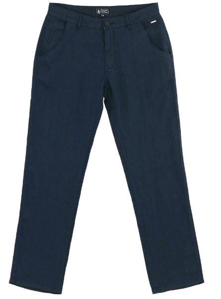 Image de Pantalon chino lin 38 MARINE