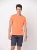 Image de T shirt coton bio-wash col V S CORAIL