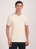 Image de T shirt coton bio-wash col V S CREME