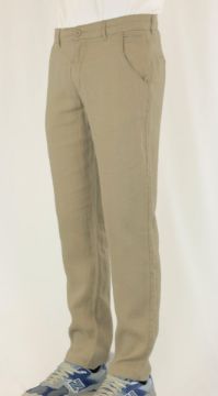 Agrandir l'image de Pantalon chino lin 44 BEIGE Image de Pantalon chino lin 44 BEIGE
