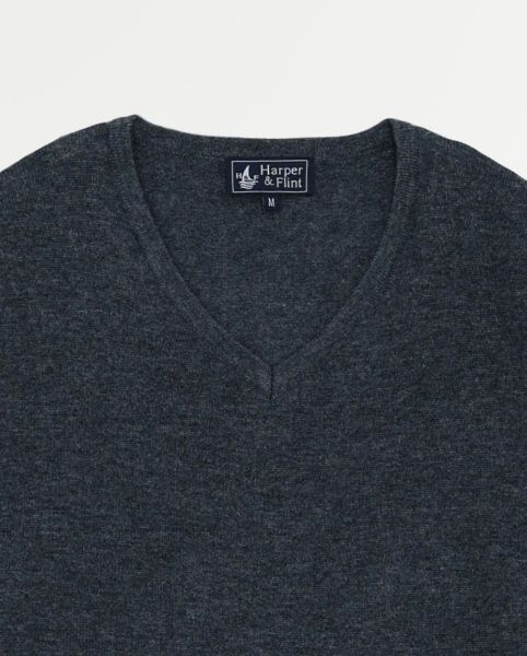 Image de Pull col V cahemire unité M ANTHRACITE