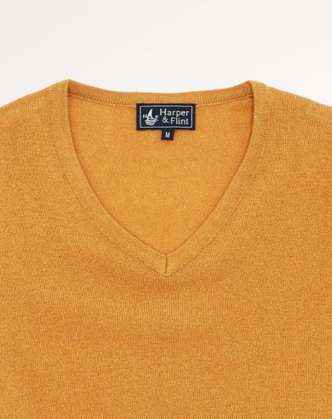 Image de Pull col V cahemire unité L SAFRAN