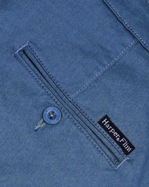 Image de Pantalon coton Lycra structuré 44 BLEU