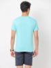 Image de T shirt coton bio-wash col V XL TURQUOISE