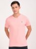Image de T shirt coton bio-wash col V S VIEUX ROSE