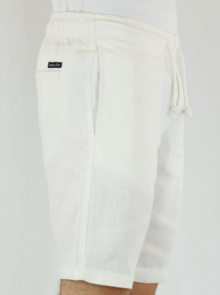Image de Bermuda lin élastiqué 3 XL BLANC