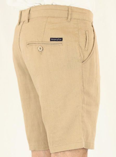 Image de Bermuda lin classic 48 BEIGE