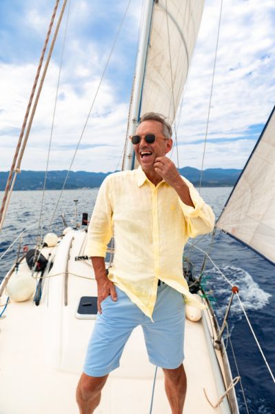 Image de Chemise lin unie 2 XL JAUNE