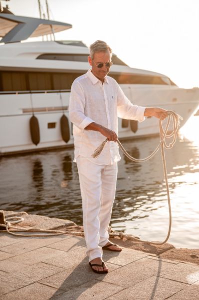 Image de Chemise lin unie 2 XL BLANC