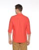 Image de Chemise lin unie col Mao L MANDARINE