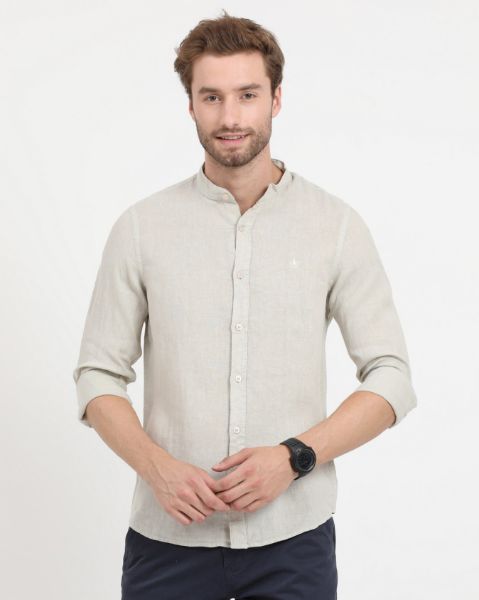 Image de Chemise lin unie col Mao 3 XL NATUREL