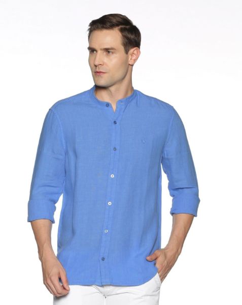 Image de Chemise lin unie col Mao 2 XL ROYAL