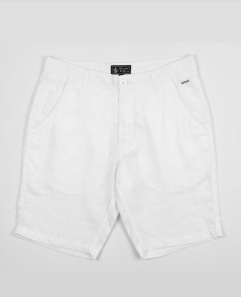 Image de Bermuda lin classic 40 BLANC