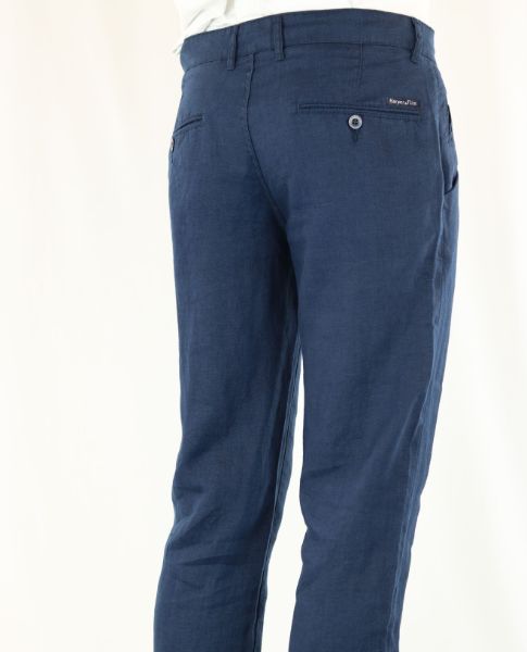 Image de Pantalon chino lin 48 MARINE