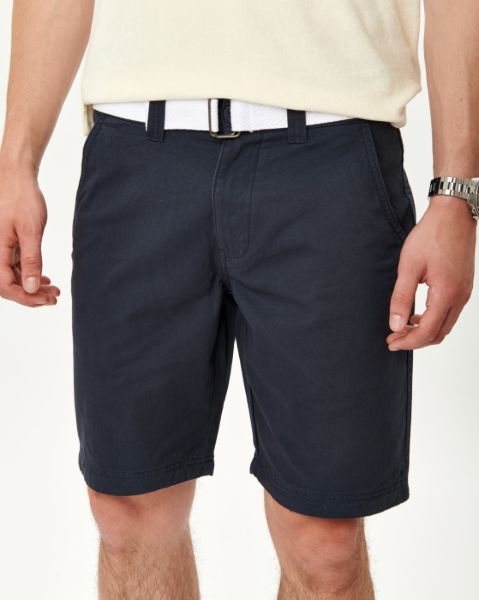 Image de Bermuda chino 46 MARINE/ BLANC
