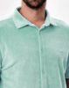 Image de Polo chemise boutonné velours éponge 4 XL VERT MENTHE