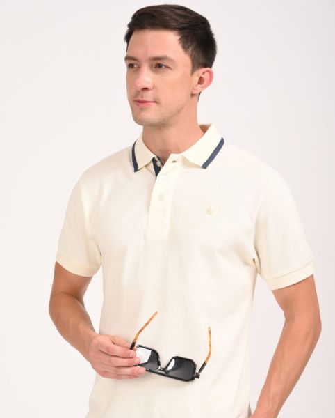 Image de Polo uni coton piqué 2 XL CREME