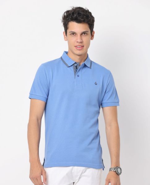 Image de Polo uni coton piqué M LAVANDE