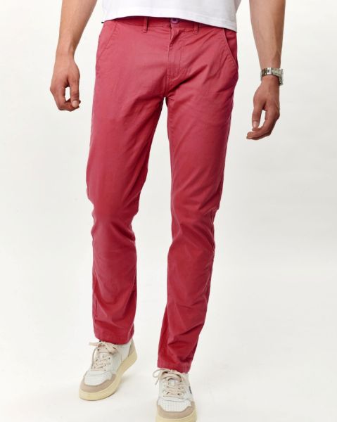 Image de Pantalon coton - élasthane 48 FRAMBOISE