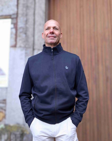 Image de Sweat shirt zippé XL MARINE / CIEL