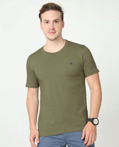 Image de T shirt coton bio-wash col rond 4 XL OLIVE