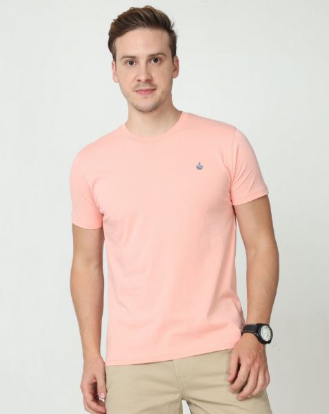 Image de T shirt coton bio-wash col rond 2 XL PECHE