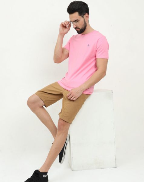 Image de T shirt coton bio-wash col rond XL ROSE