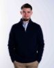 Image de Pull coton demi zip 4 XL MARINE