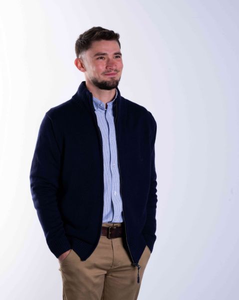 Image de Gilet coton grosses mailles 2 XL MARINE