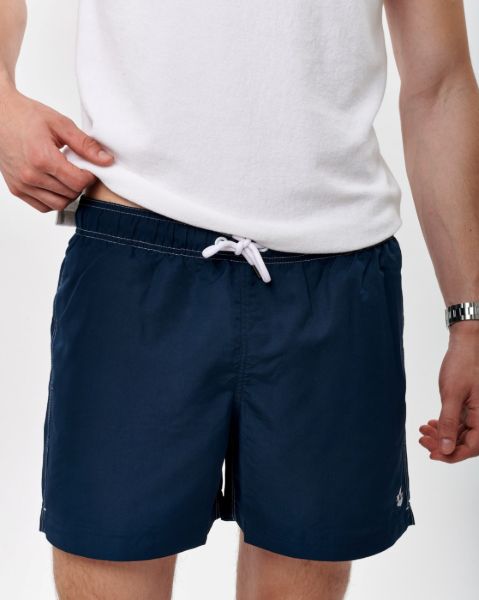 Image de Short de bain uni S MARINE/ BLANC