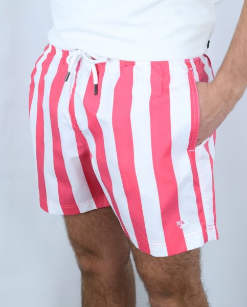 Image de Short de bain larges rayures 2 XL ROSE