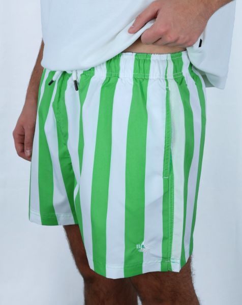 Image de Short de bain larges rayures M VERT