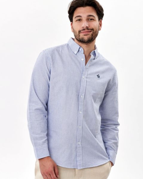 Image de Chemise regular fit Oxford fines rayures L Campus