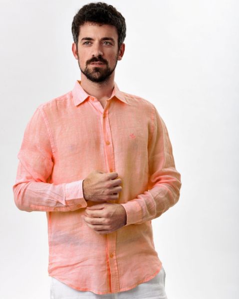 Image de Chemise lin unie L ABRICOT