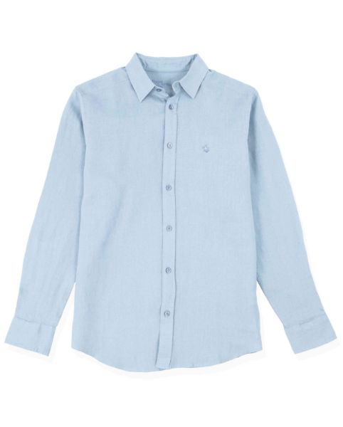 Image de Chemise lin unie M GLACIER