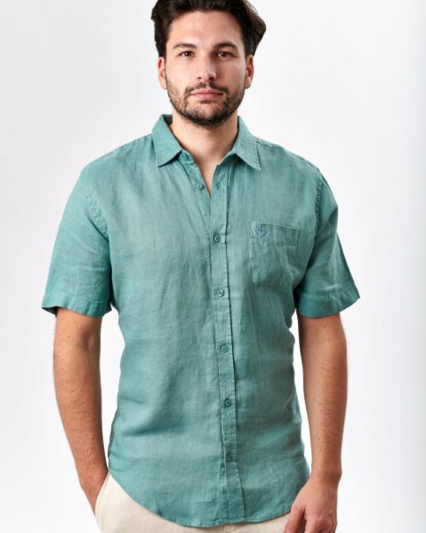 Image de Chemise lin manches courtes 4 XL LAGON