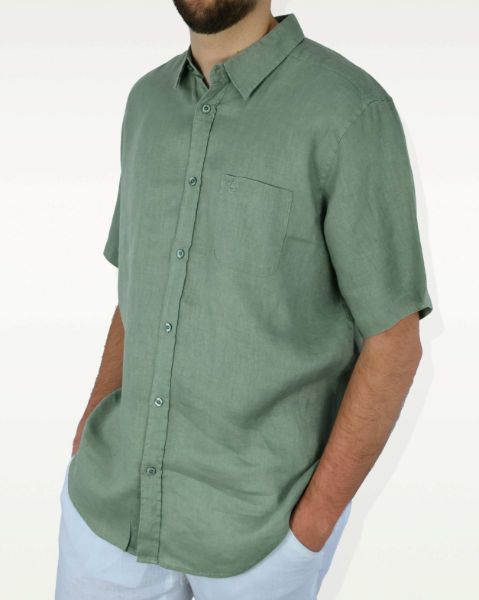 Image de Chemise lin manches courtes XL KAKI