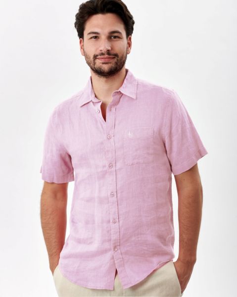 Image de Chemise lin manches courtes S ROSE