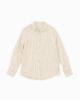 Image de Chemise lin manches longues rayée M BEIGE