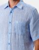 Image de Chemise en lin rayée manches courtes XL CIEL