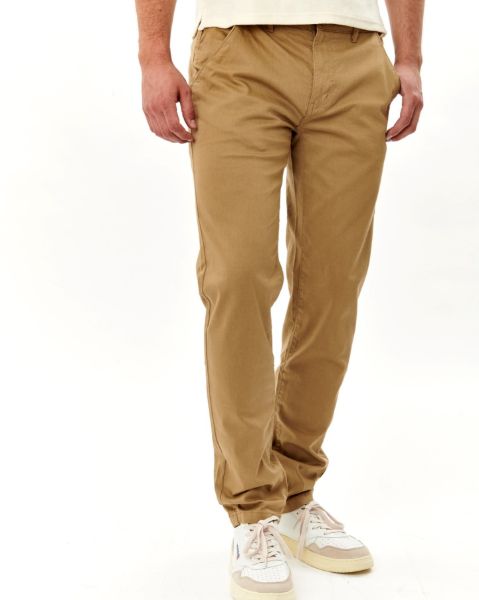 Image de Pantalon coton Lycra structuré 42 BEIGE