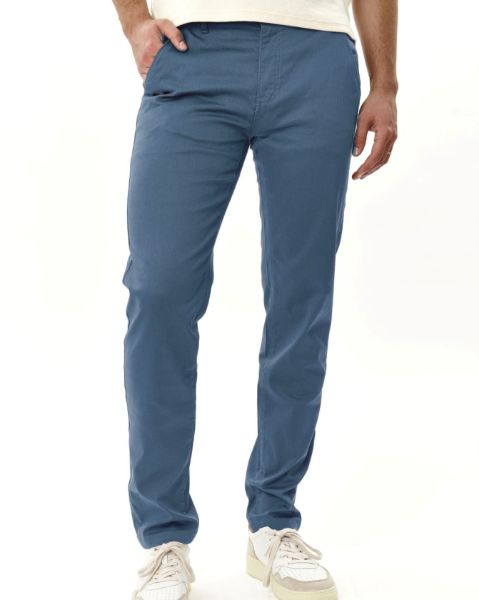 Image de Pantalon coton Lycra structuré 44 BLEU