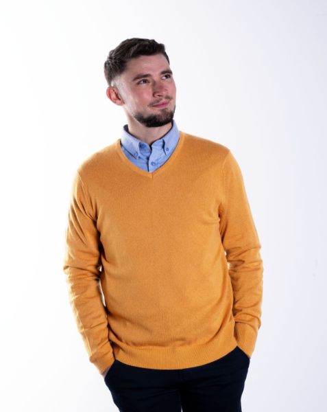Image de Pull col V cahemire unité 3 XL SAFRAN