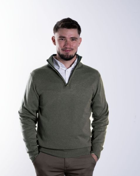 Image de Pull col camionneur cahemire unité M KAKI