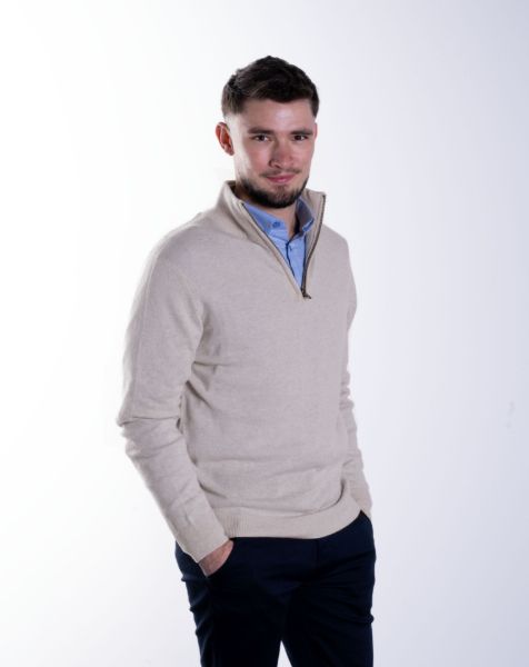 Image de Pull col camionneur cahemire unité S CREME