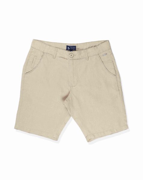 Image de Bermuda lin classic 40 BEIGE