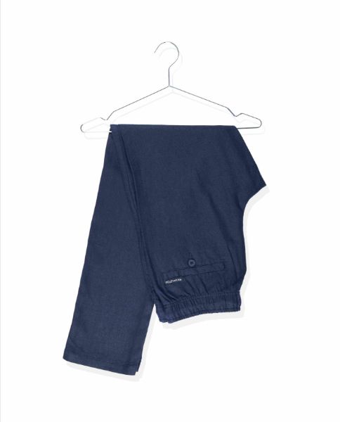 Image de Pantalon lin élastiqué XL MARINE