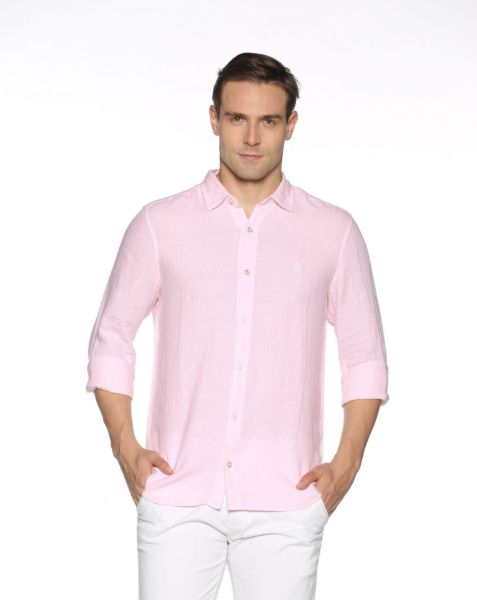 Image de Chemise lin unie 3 XL ROSE