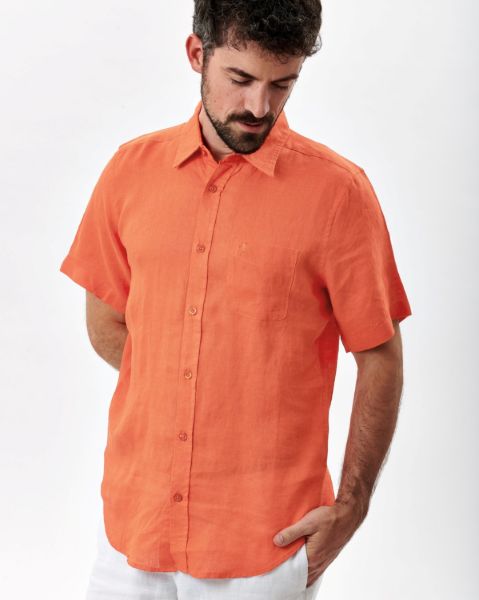 Image de Chemise lin manches courtes M CORAIL