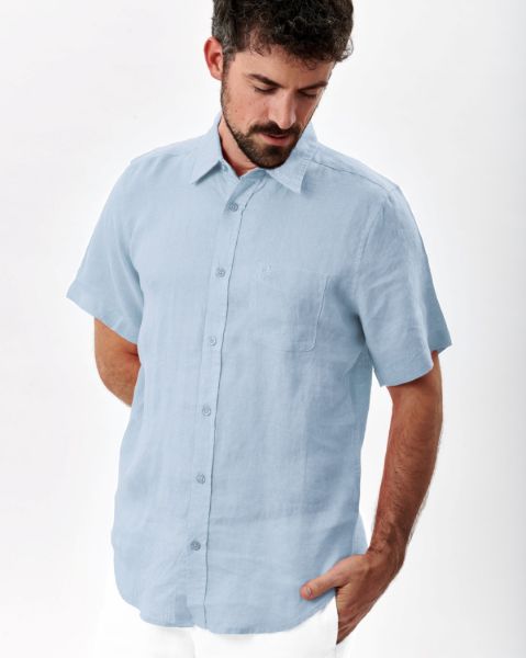 Image de Chemise lin manches courtes XL GLACIER